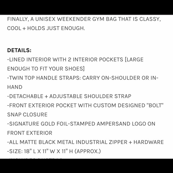 ”AMPERSAND AS APOSTROPHE” travel bag - Picture 10 of 10